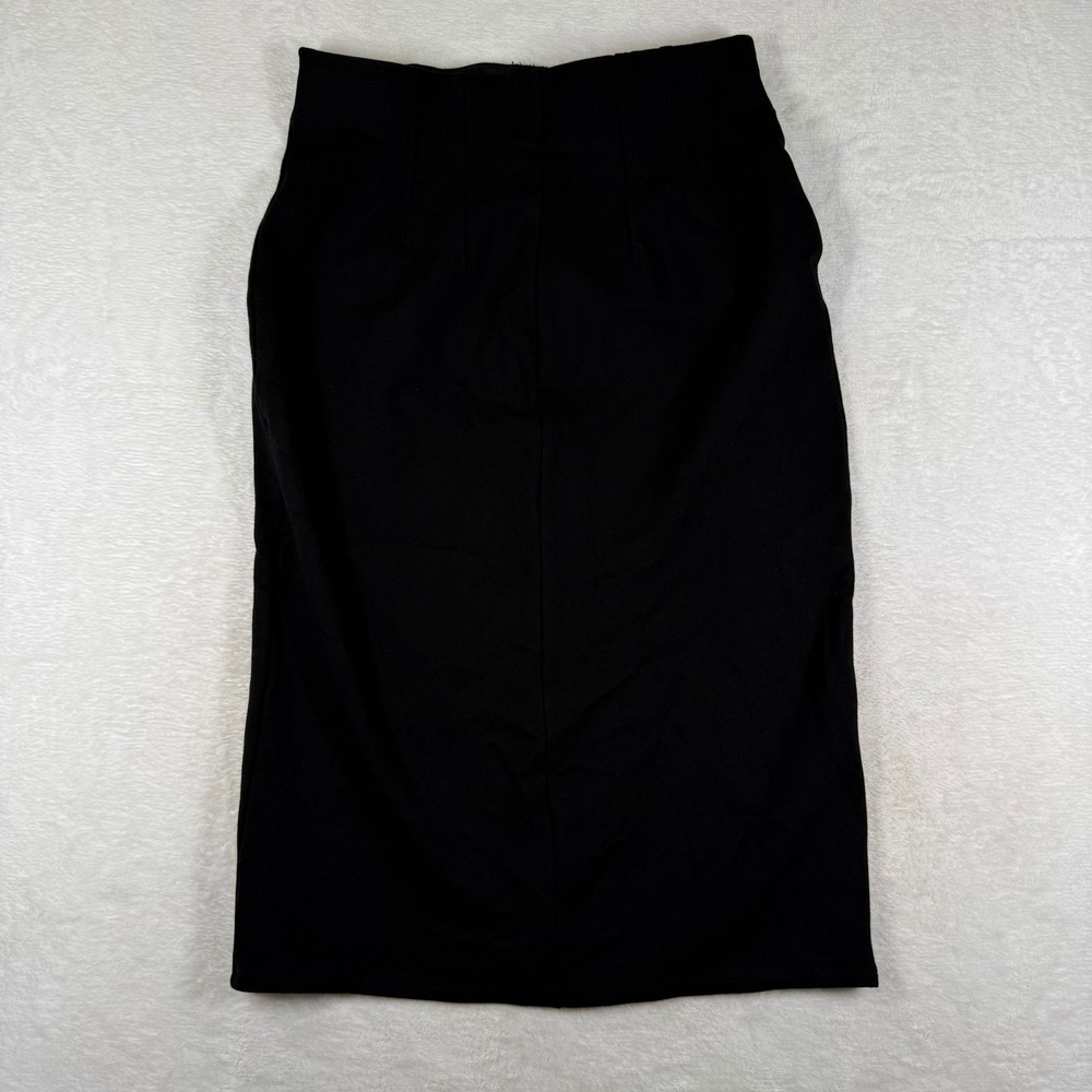 Jason‎ Wu Black High Waisted Ponte Knit Midi Pencil Skirt Womens Small S/P